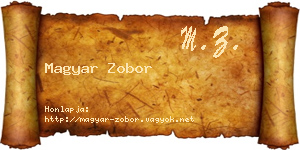 Magyar Zobor névjegykártya